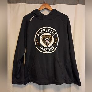 Bauer Team Rochester Grizzlies Black Hockey Hoodie Men's XLT